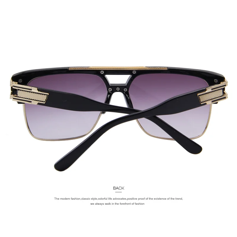 Мужские солнцезащитные очки большие квадратные Винтажные Солнцезащитные для