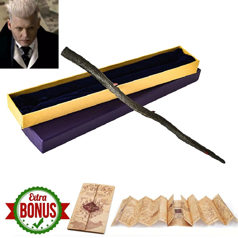 Металлический сердечник Newt Wand Grindelwald Wand с фантастическими животными палочки, где найти их волшебная палочка Рождественский подарок с коробкой
