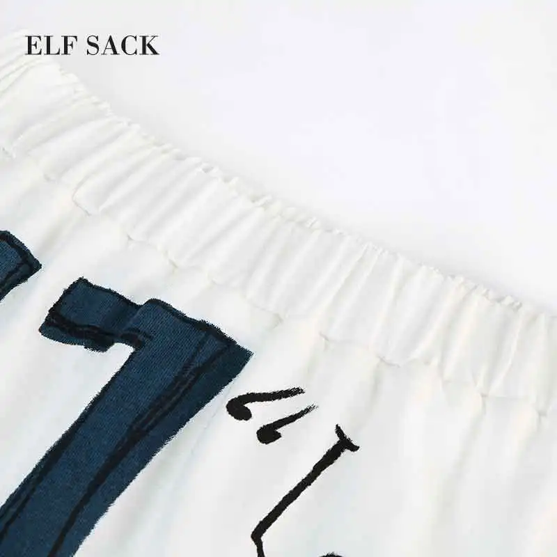 Женская хлопковая юбка ELFSACK летняя повседневная до колена с принтом и