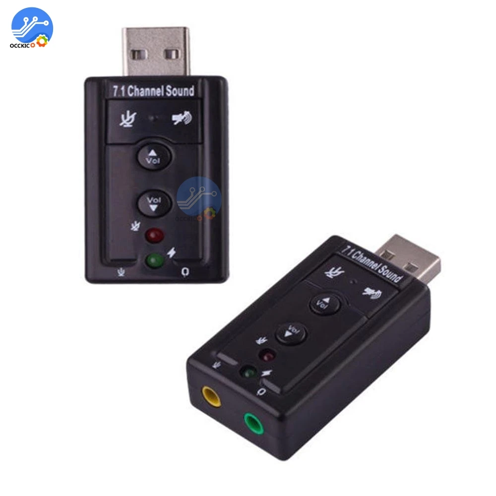 Внешняя мини звуковая карта USB для микрофона 3 5 мм адаптер аудиокарта динамика HID