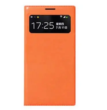 Orange Чехол Samrt для samsung S4 I9500, чехол для сна, samsung Galaxy S4mini I9190 I9195, умный чехол с окошком, кожаный чехол с откидной крышкой - Цвет: Orange