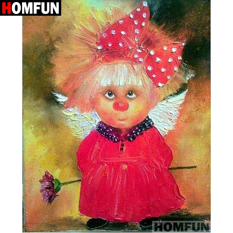 Алмазная 5D картина HOMFUN ангельская девушка вышивка крестиком полная выкладка