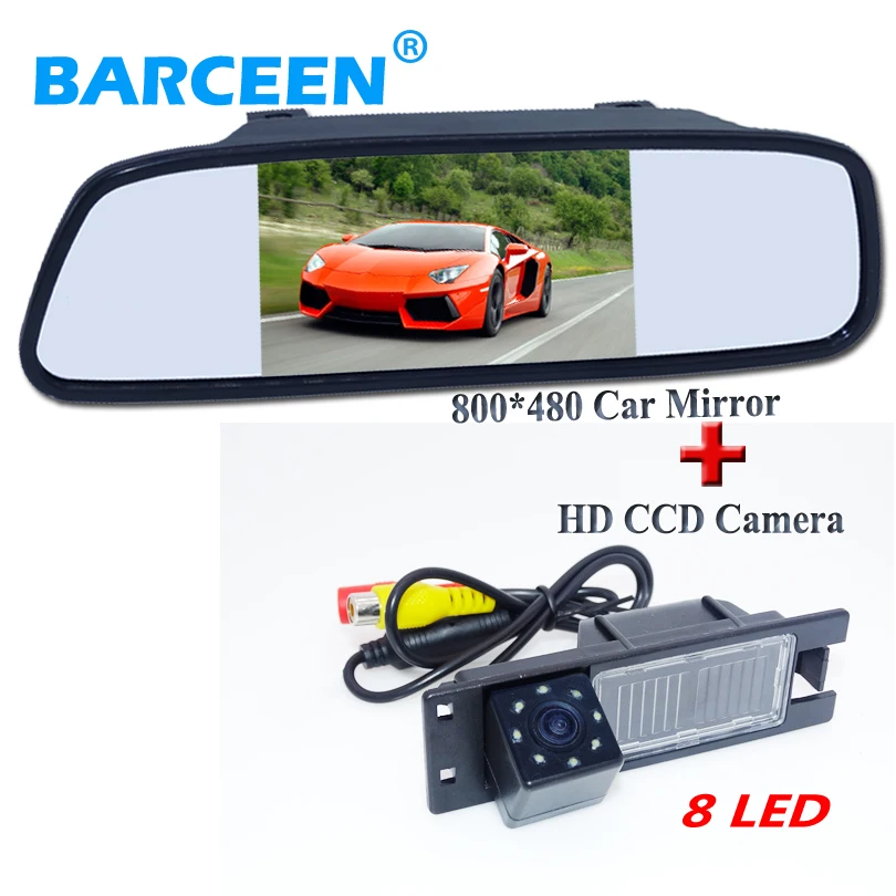 Черный + 8 LED 5 &quotэкран 800*480 автомобильная парковочная камера с ЖК монитором