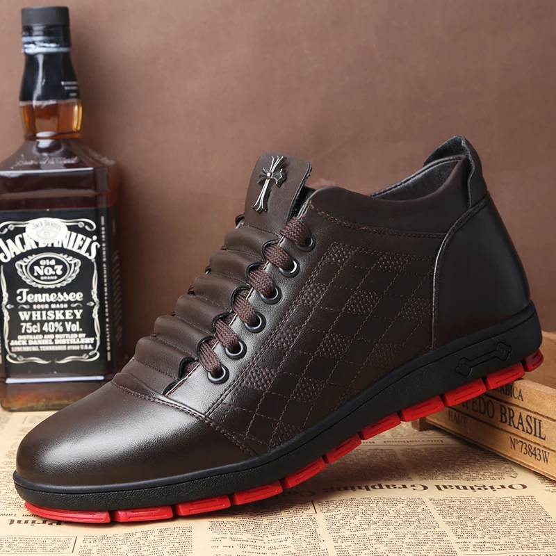 Высокая мода мужские зимние ботинки теплая зимняя женская обувь Утепленные с