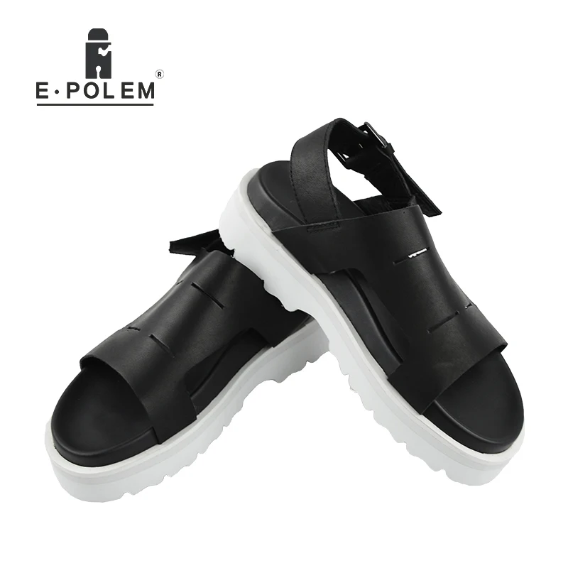 2018 г. летние новые стильные мужские черные пляжные сандалии из дышащей