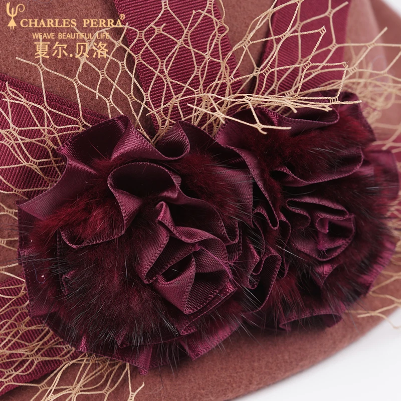 Женская шерстяная шапка Charles Perra элегантная теплая в английском стиле берет 2020