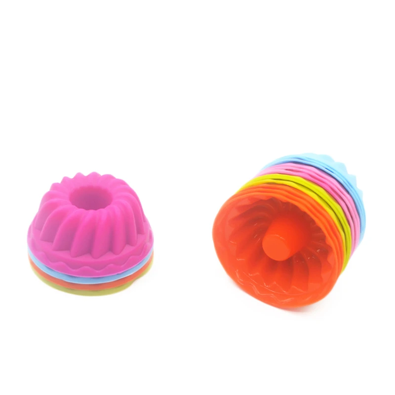 Бесплатная доставка 12 шт. силиконовые продукты питания Круглые для маффинов