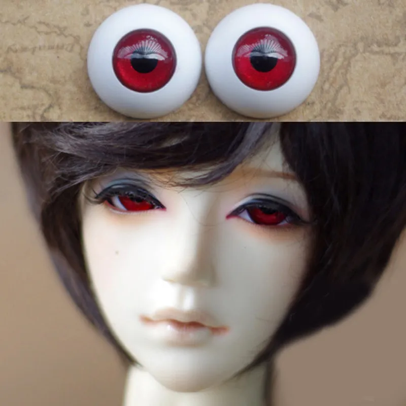 Красные глаза для кукол пластиковые Bjd игрушки sd 1/3 1/4 1/6 8 14 16 18 20 мм акриловые