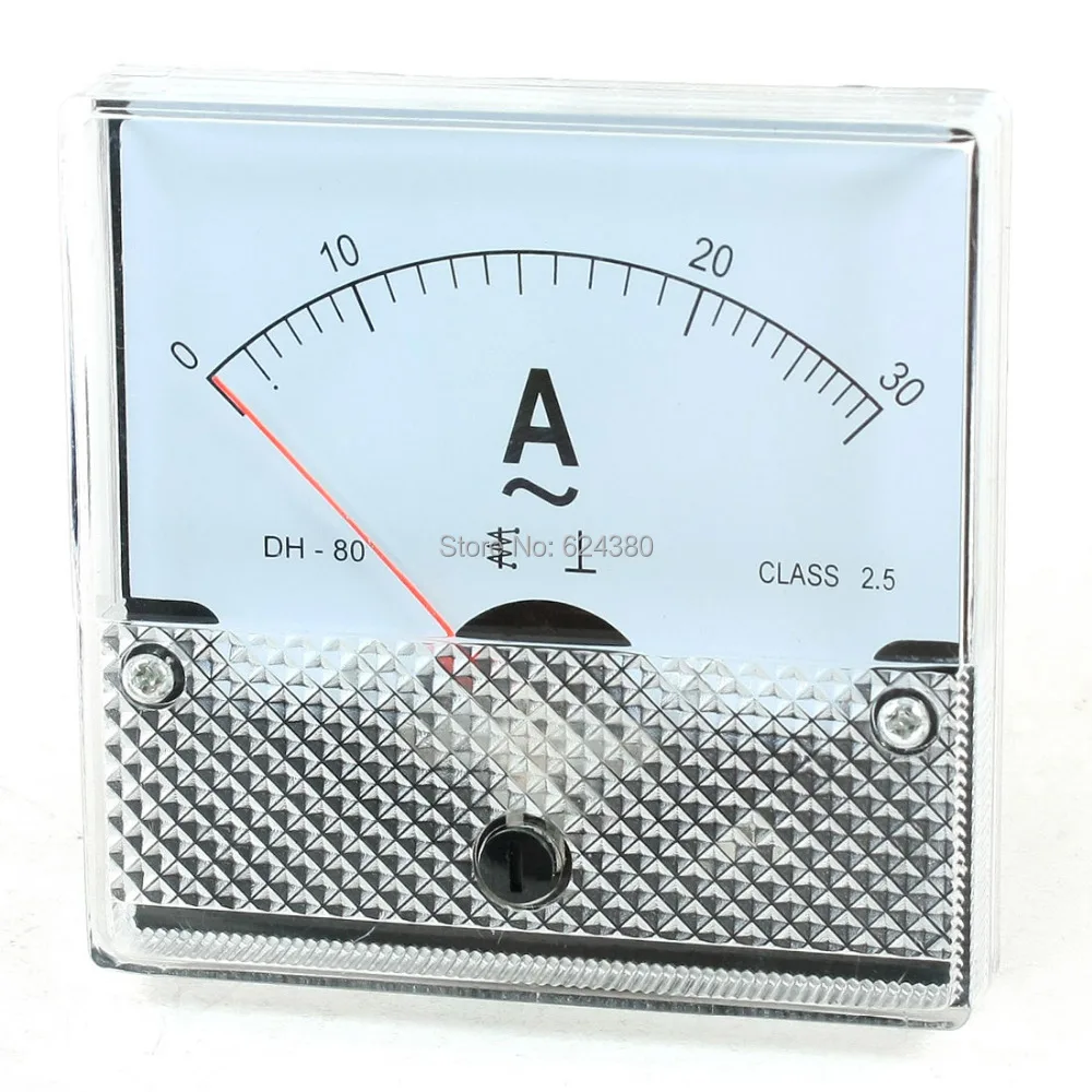 

Аналоговый панельный Амперметр DH80, амперметр переменного тока 0-30 А, 5 А, 10 А, 20 А, 50 А, диапазон измерения 0-2,5 А