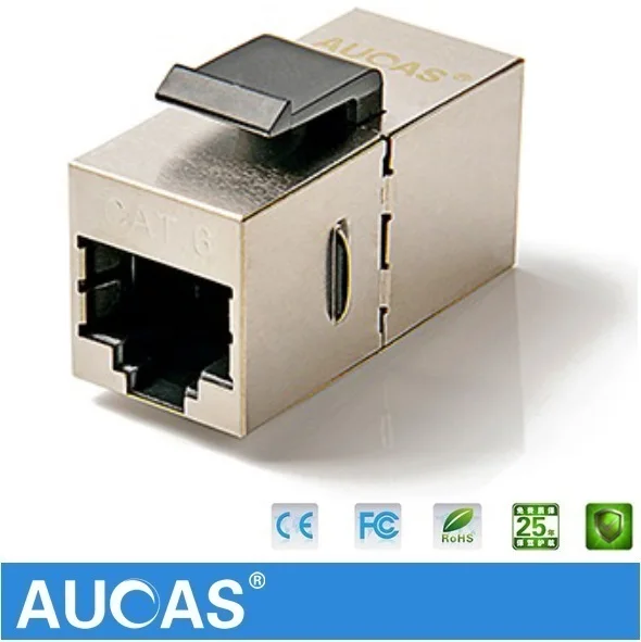 4 шт. AUCAS FTP экранированный Cat6 RJ45 Сплиттер соединитель модуль keystone jack Сетевой