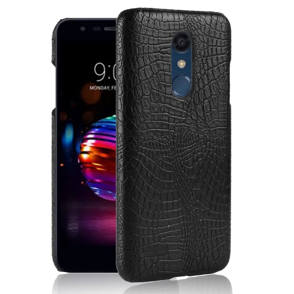 Кожаный чехол для LG K10 2018 роскошная модель крокодиловой кожи противоударный