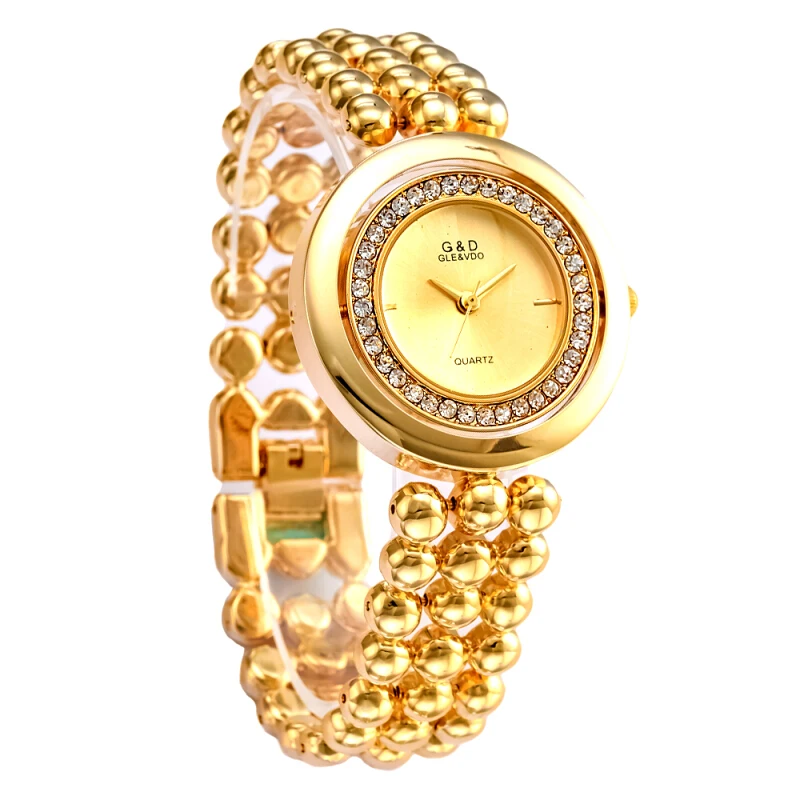 2017 G&ampD GLE&ampVDO Luxury Womens Watches Silver Womem's Bracelet Rhinestone Ladies Dress Watch reloj mujer Rotatable Dial | Наручные