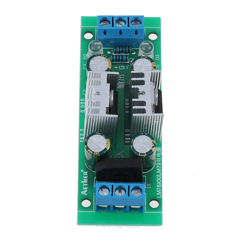 DC 15~ 24V LM7812+ LM7912+-12 V двойной регулятор напряжения выпрямитель мост модуль питания