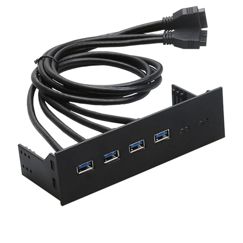 En-Labs PC 5,25 USB 3,0 USB 2,0 разветвитель на передней панели, 2-портовый USB 3-20 pin, 2-портовый USB 2-9 pin адаптер-черный пластик