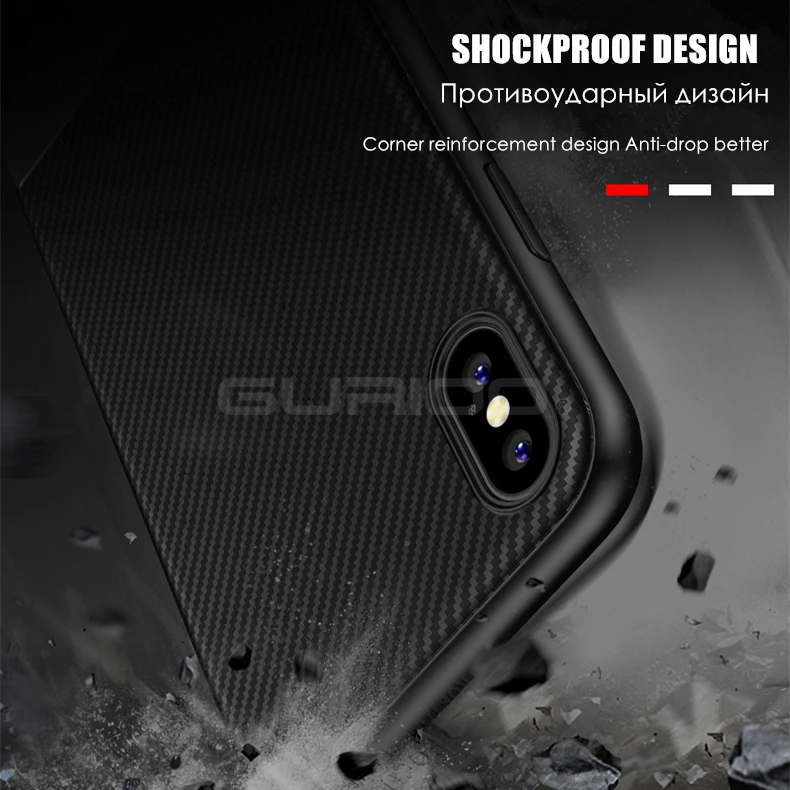 Для iphone X XR XS Max чехол идеально роскошный Углеродный волокно мягкий кожаный TPU