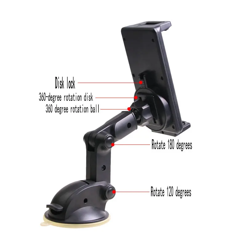 Автомобильный кронштейн для планшета и ПК IPAD Большой навигации на присоске