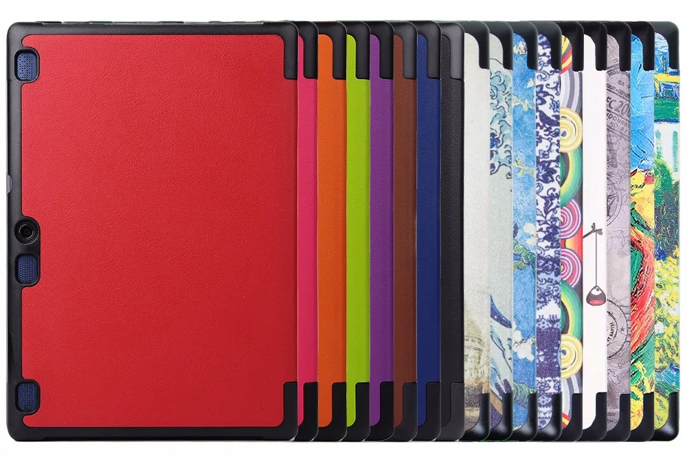 Крышка чехол для lenovo Tab 2 A10-70F A10-70L A10-30 X30F 10,1& TAB 3 10 рабочих дней(TB3-X70F) Искусственная кожа чехол+ Защитная пленка на экран+ стилус