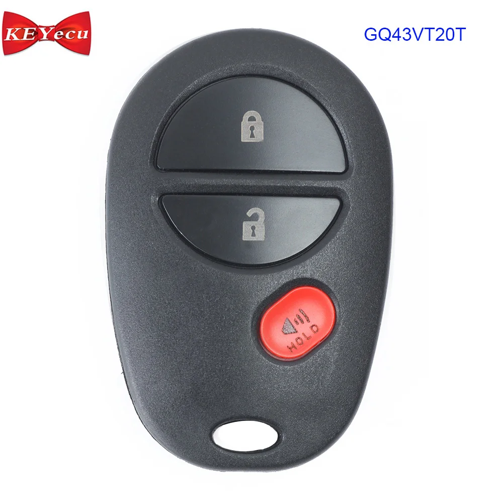 KEYECU для Toyota Highlander Sequoia Sienna Tundra Tacoma дистанционный ключ брелок от машины FCC ID GQ43VT20T