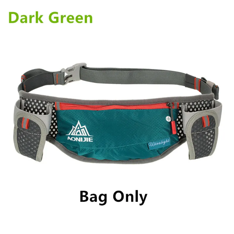 green bag only AONIJIE унисекс Регулируемая Беговая поясная сумка марафон Трейл Беговая сумка Велоспорт Поясная Сумка ремень держатель для мобильного телефона карманы - Цвет: green bag only