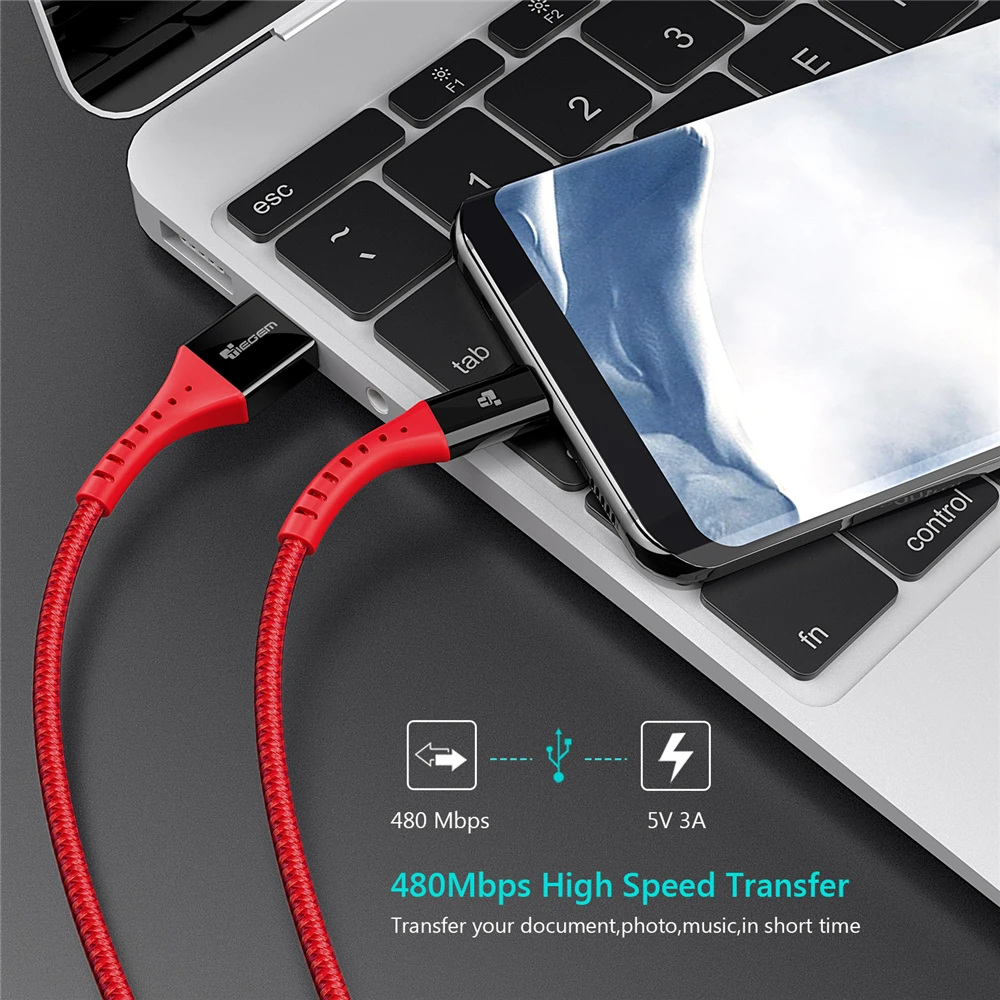 Кабель TIEGEM USB Type C для Samsung Galaxy S9 S8 Note 8 Plus кабель быстрой зарядки Xiaomi Mi 5 Oneplus 6