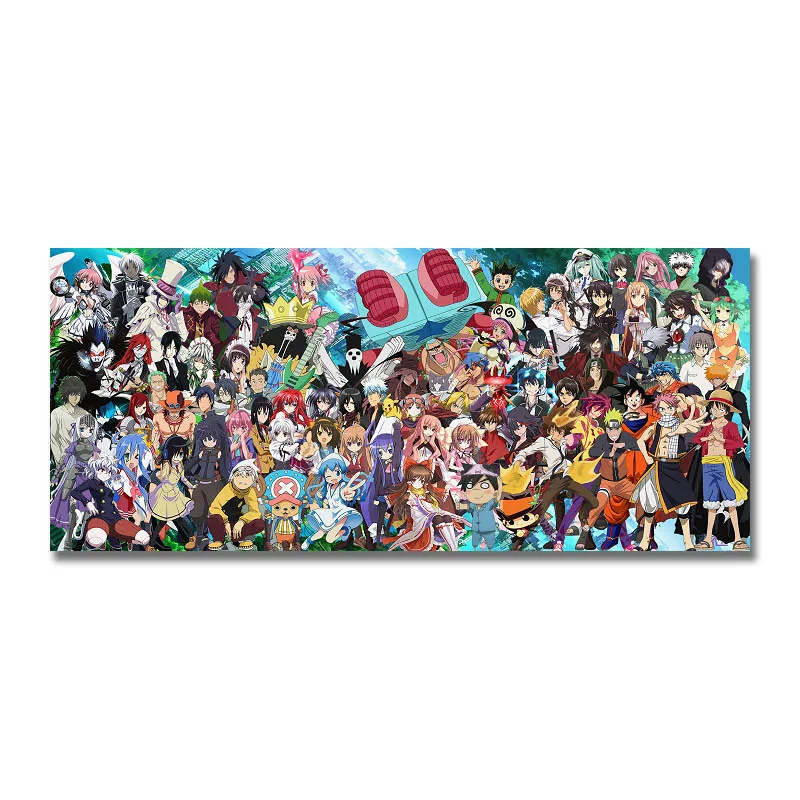 Художественный шелковый или холщовый принт One Piece Luffy Zoro Nami аниме постер 13x30 дюймов