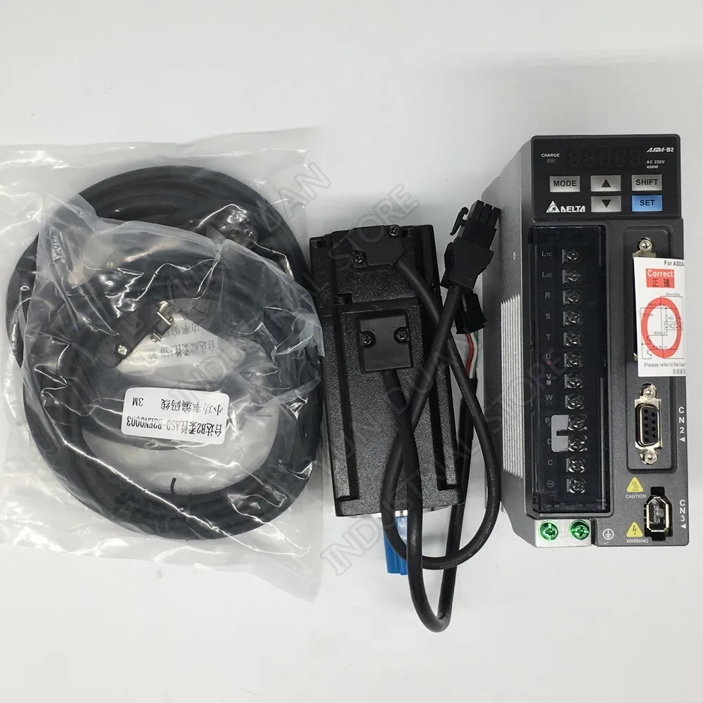 Дельта AC Servo 400 W ASD-B2-0421-B ECMA-C20604RS B2 0.4KW 1.27NM 3000 об/мин 60 мм привода комплект с 3 м кабель в Nbox