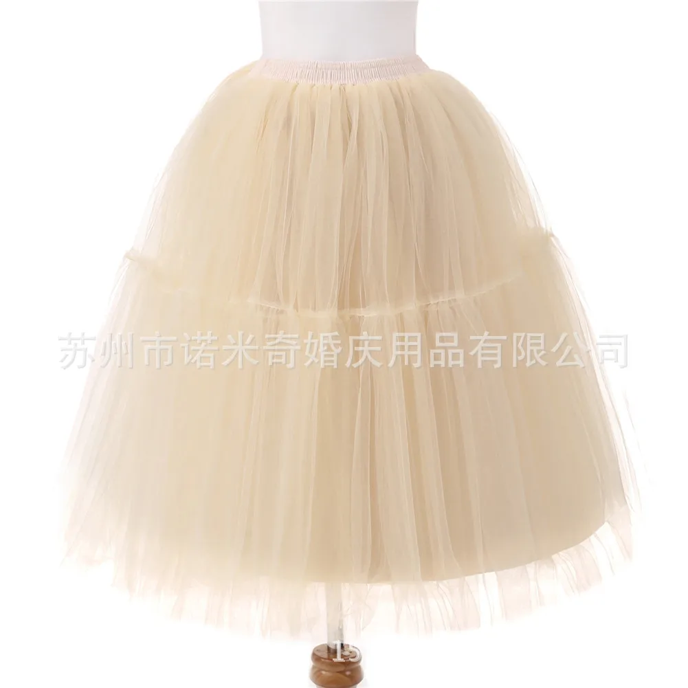

Cute Kawaii Women Ball Gown Party tulle skirt Elegant Knee Length Cosplay Princess Vestido Elastic Waist Mesh Preppy Lady Robes