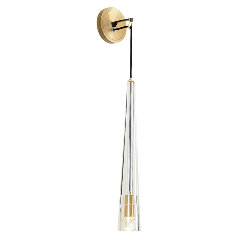 Скандинавский настенный светодиодный конусный светильник бра стеклянный