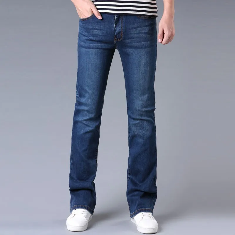 2017 новые модные синие потертые повседневные бизнес джинсовые ботинки мужские