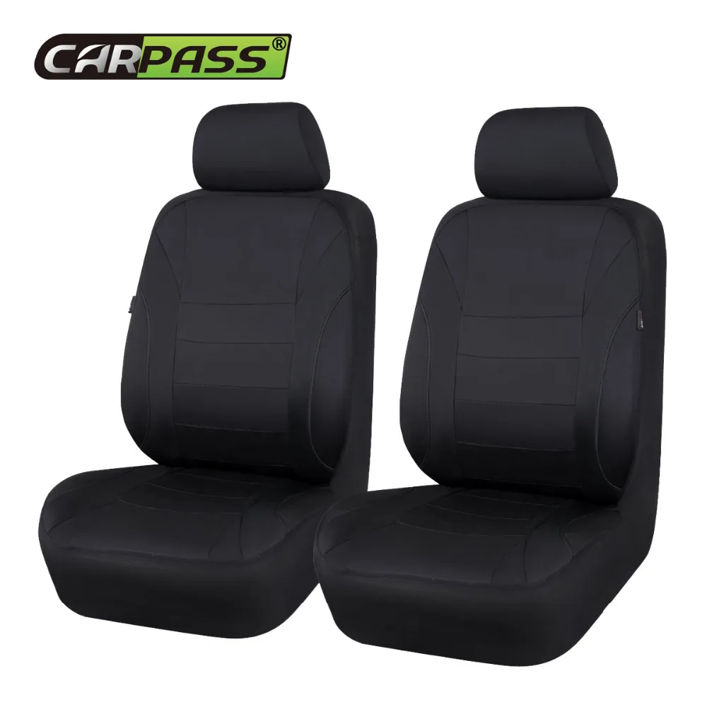 

Car-pass Universal Car Seat Cover EVA Waterproof Front Two Seat Covers For skoda superb 2 prado 120 Chevrolet Niva VAZ 211