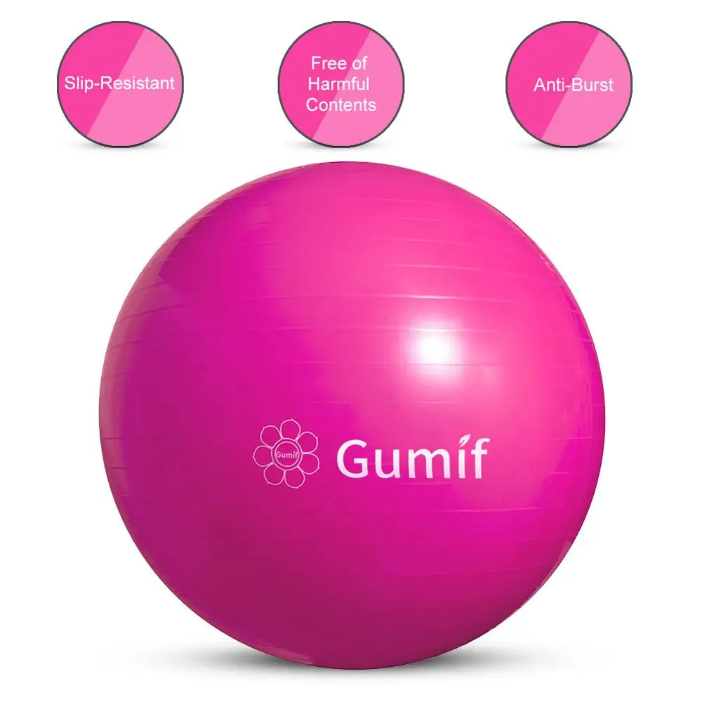 55CM Pink Мяч для йоги, тренажерного зала, тренажеры, мячи для упражнений, баланс Пилатес, сила 55/65 см, воздушный насос - Цвет: 55CM Pink