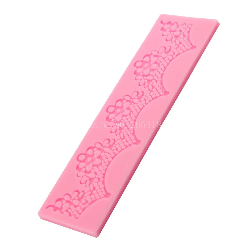 Силиконовая форма для кондитерских изделий FQ2310 кружево цветы листья помадка