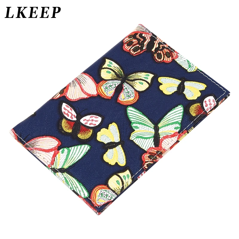 1 шт. Женская Обложка для паспорта ID держатель карт кошелек с принтом бабочки