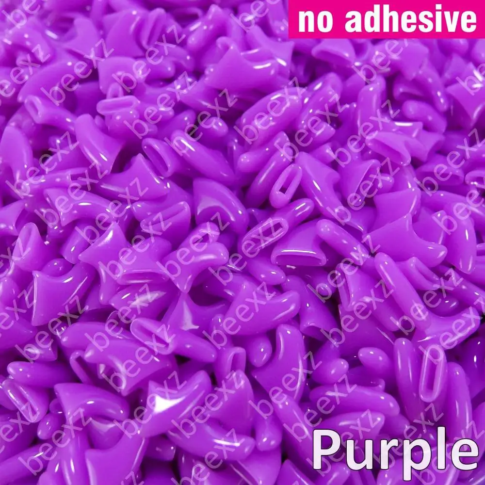 Purple (no adhesive) 20шт-мягкие колпачки для ногтей для кошек/* XS, S, M, L, cover, cat, paw, claw, zet*/ - Цвет: Purple (no adhesive)