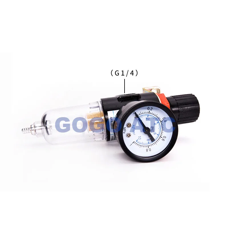 GOGO Airtac Тип Пневматический воздушный фильтр Регулятор AFR2000 1/4 дюйма с Медь картридж Ручной слив манометр