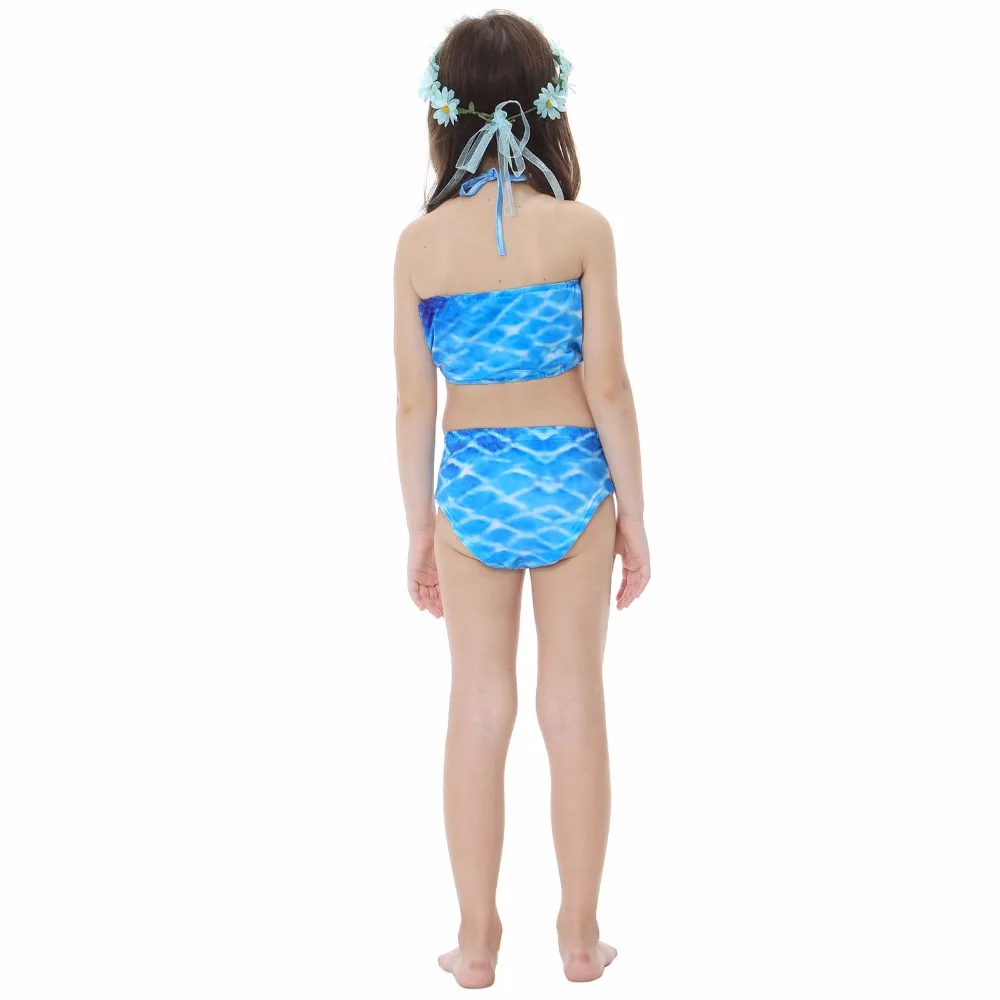 Детский хвост русалки с моновинкой, детские костюмы, купальный костюм русалки, бикини, костюмы для девочек на Хэллоуин, подарок