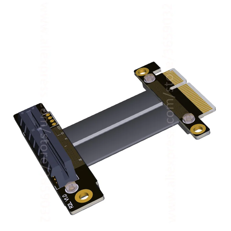 Кабель удлинитель PCIe 3 0x4 Штекер гнездо x4 32G/bps PCI E 4x Graphics SSD RAID преобразовательный