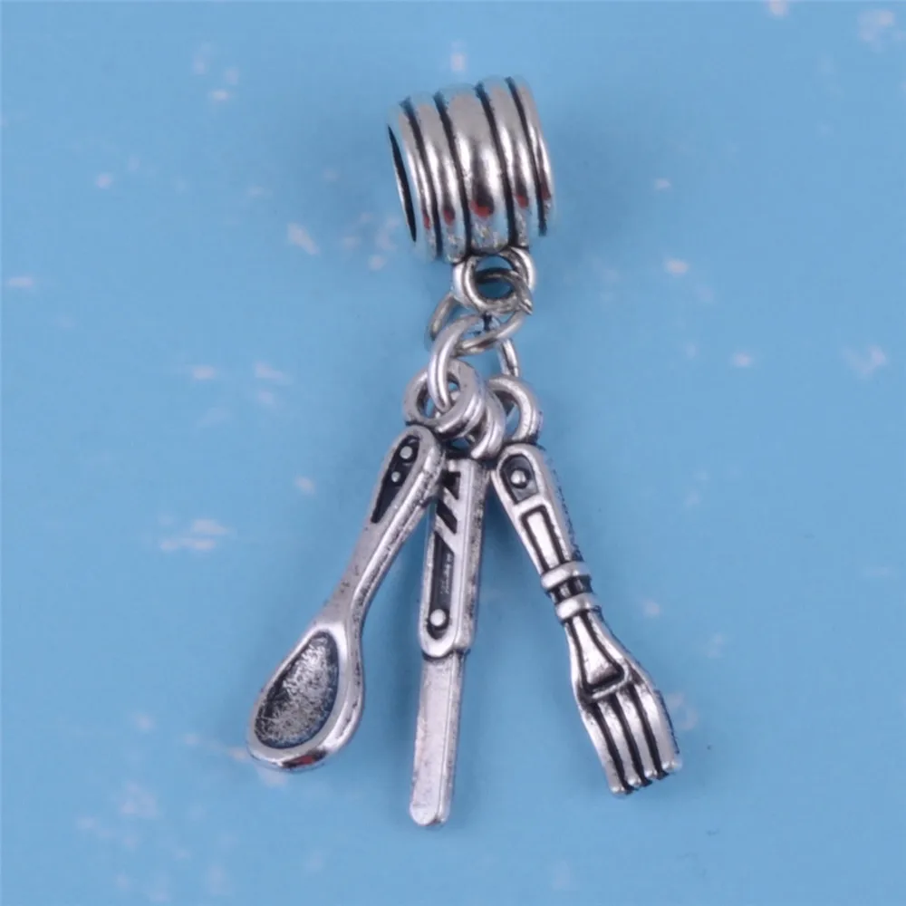 Spoon Fork Knife My shape I Love To Cook мерная ложка булавка для кексов и Скалка плавающие бусины кухонные Подвески подходят браслеты "сделай сам" 10 шт - Цвет: Spoon Fork Knife