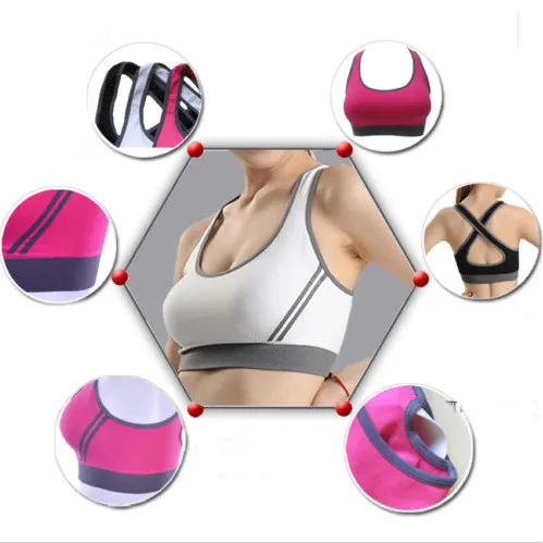 New Women Yoga Bra Top Fitness Seamless Racerback Padded Sports Tank | Спорт и развлечения