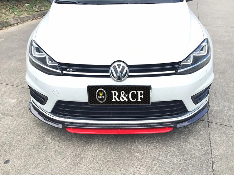 Гольф MK7R передний разделитель для губ Диффузор/2 шт./компл./RZA Стиль углеродного волокна передний разделитель спойлер для VW GOLF R MK7