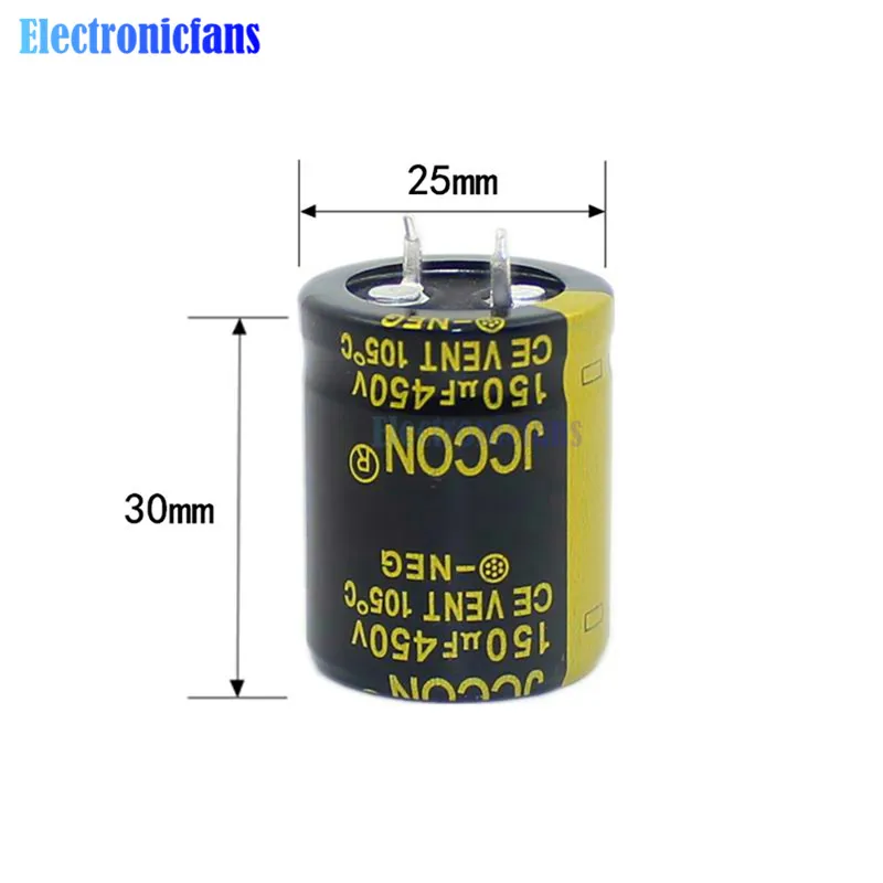 450V 150uF 25X30mm Высокочастотный Низкочастотный алюминиевый электролитический