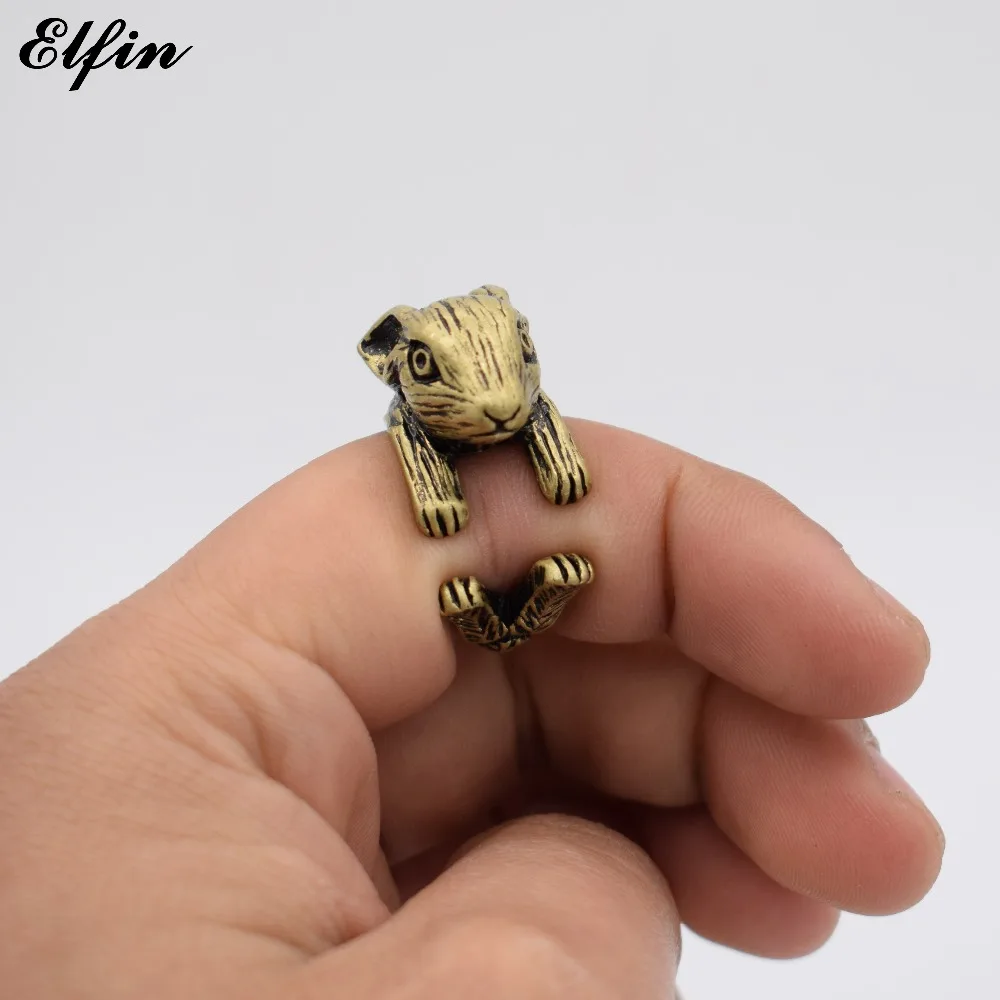 Elfin винтажное регулируемое Netherland карликовое кольцо кролик мужские модные милые