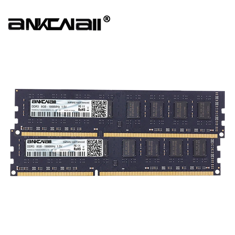 ANKOWALL DDR3 8 ГБ 4 ГБ памяти 1600 МГц 1333 240pin 1,5 V ОЗУ компьютера dimm