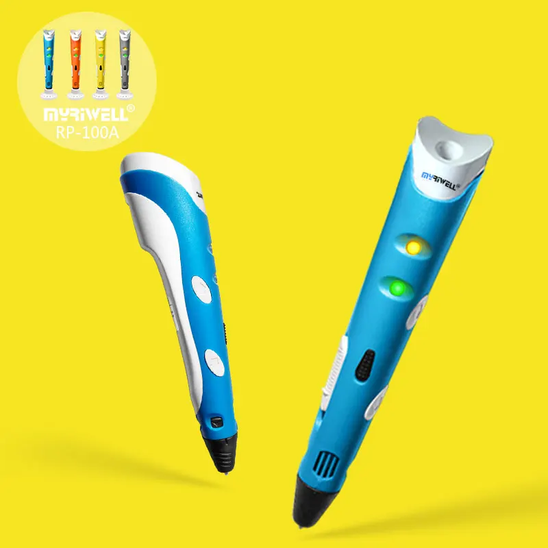 Myriwell 3d Ручка 3d ручки, 1,75 мм ABS/PLA нити, 3d модели, 3d принтер pen-3d волшебная ручка для детей подарок на день рождения Рождественский подарок
