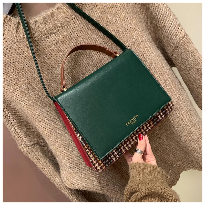 Клетчатая женская сумка маленькие сумки мессенджеры женские 2019 Новые простые