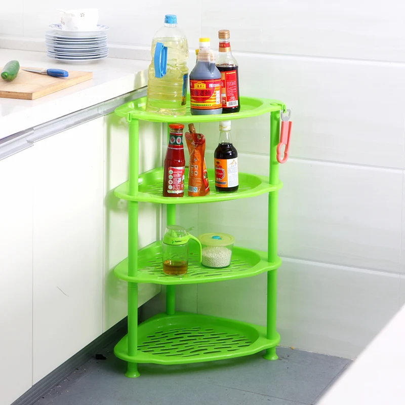 

050 универсальная полка кухонная полка для хранения треугольная полка для кухни и туалета четырехслойная стойка для приемника 49*36*75 см