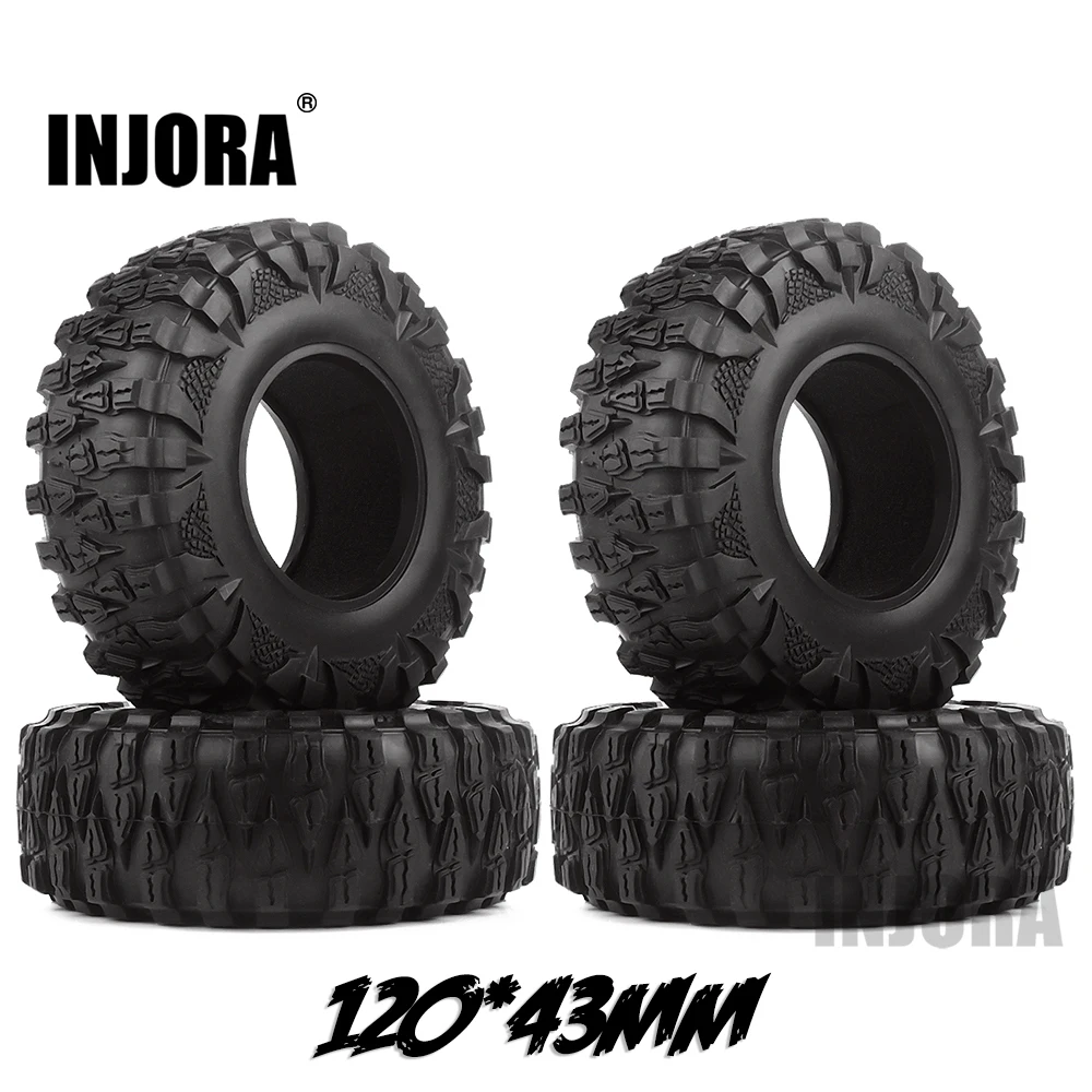 Injora 4 шт. 2 резиновые грязи Grappler шины 120*43 мм для 1:10 RC Рок комплект автомобильных