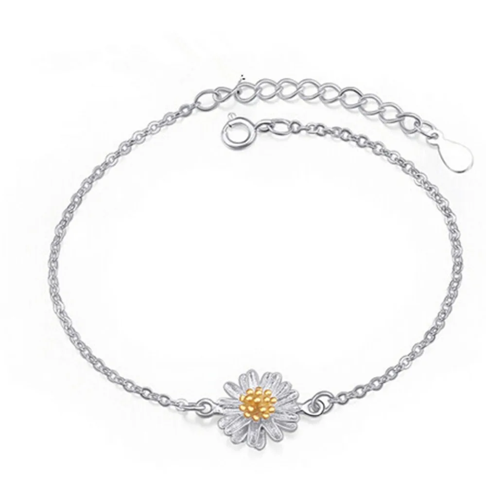 Ромашка Браслет Стерлингового Серебра Ручной Цепи | Украшения и аксессуары