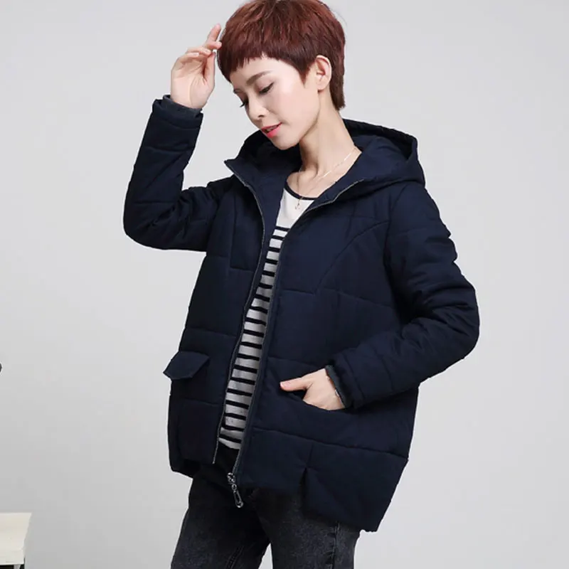 Женское хлопковое пальто для женщин среднего возраста Осень-зима 2017 парка с