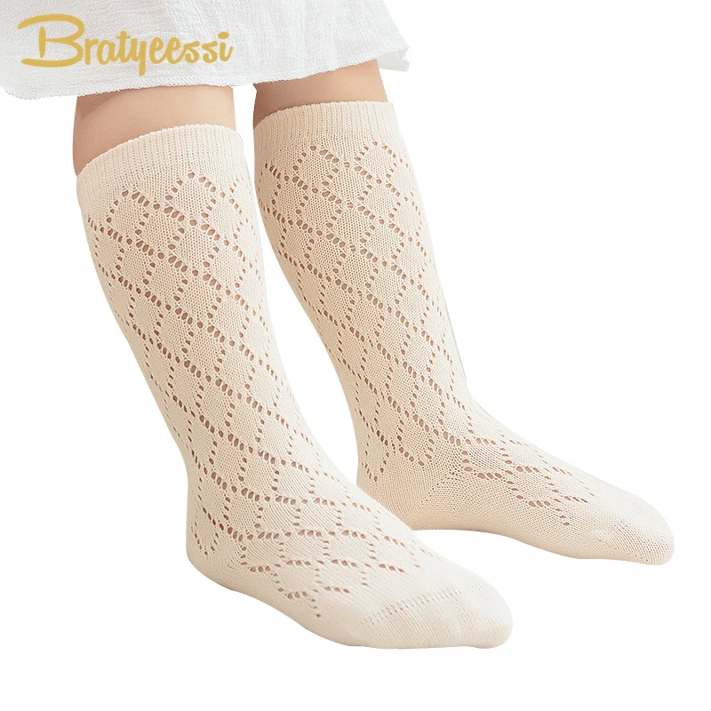 Новые летние детские носки для девочек разноцветные хлопковые гольфы Мягкие